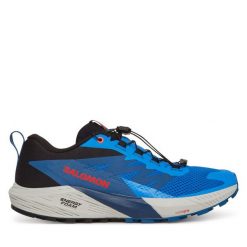 Buty do biegania Salomon. Niebieskie buty do biegania Salomon, bez wzorów, bez zapięcia, do biegania. Za 439.99 zł.