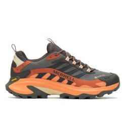 Buty turystyczne męskie Merrell Moab Speed 2 Gtx. Brązowe buty turystyczne Merrell, bez wzorów, bez zapięcia. Za 689.99 zł.
