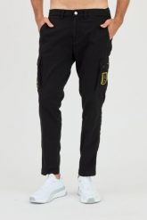 AERONAUTICA MILLITARE Czarne bojówki TROUSERS. Czarne joggery i bojówki Aeronautica Militare, l, bez wzorów. W wyprzedaży za 619.99 zł.