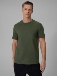 4F T-shirt regular z nadrukiem męski - khaki 3XL. Brązowe t-shirty 4F, m, bez wzorów, z bawełny, bez kołnierzyka, bez ramiączek. Za 79.99 zł.