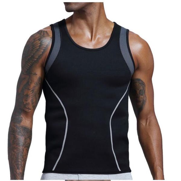 Męski wyszczuplający podkoszulek fitness neoprenowy SlimBody. Czarne podkoszulki SLIMBODY, l, bez wzorów, z neoprenu, bez ramiączek. W wyprzedaży za 129.00 zł.