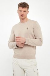 Sweter męski z logo AERONAUTICA MILITARE. Swetry nierozpinane Aeronautica Militare, m, bez wzorów, bez kołnierzyka, bez ramiączek. Za 519.00 zł.