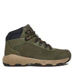 Trekkingi Columbia. Zielone buty trekkingowe Columbia, bez wzorów, bez zapięcia. Za 529.99 zł.