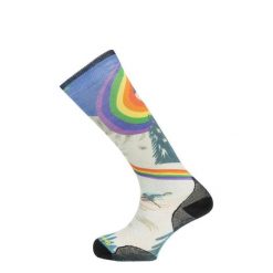 Skarpety narciarskie unisex Ski Zero Cushion Rainbow Trails Print. Niebieskie skarpety Smartwool, bez wzorów, z syntetyku. Za 139.99 zł.