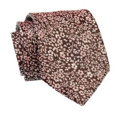 Krawat Czerwony w Drobne Kwiatki, 7 cm, Elegancki, Klasyczny, Męski -ALTIES. Czerwone krawaty i muchy Alties, bez wzorów, z tkaniny. Za 49.00 zł.