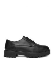 Badura Półbuty EO-ANTON-01 MI08 Czarny. Czarne eleganckie półbuty Badura, bez wzorów, ze skóry, bez obcasa, bez zapięcia. Za 399.99 zł.