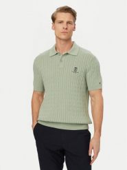 Tommy Hilfiger Polo MW0MW42788 Zielony jasny Regular Fit. Zielone koszulki polo Tommy Hilfiger, l, bez wzorów, z bawełny, bez kołnierzyka, bez ramiączek. Za 569.99 zł.