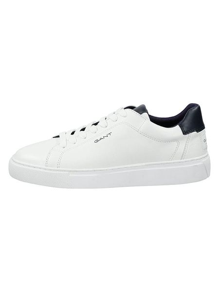 GANT Footwear Skórzane sneakersy "McJulien" w kolorze biało-granatowym rozmiar: 43. Białe buty sportowe casual GANT Footwear, bez wzorów, bez zapięcia. Za 374.16 zł.