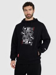 4F Bluza dresowa nierozpinana z kapturem męska - czarna S. Czarne bluzy z kapturem 4F, m, bez wzorów, z dresówki, z kapturem. Za 249.99 zł.