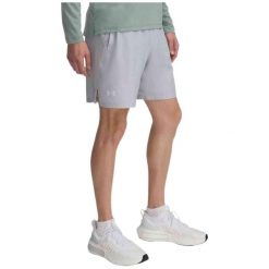 Spodenki do biegania męskie Under Armour Launch 7". Szare szorty Under Armour, m, bez wzorów, sportowe. Za 109.99 zł.