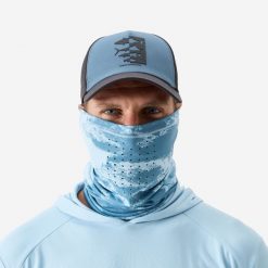 Komin wędkarski Caperlan 500 Anty-UV. Niebieskie szaliki CAPERLAN, bez wzorów, z materiału. Za 34.99 zł.