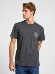 MESKA KOSZULKA LEE RELAXED TEE WASHED BLACK 112364545. Czarne t-shirty Lee, m, bez wzorów, bez kołnierzyka, bez ramiączek. Za 79.99 zł.
