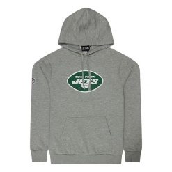 Bluza z kapturem New York Jets NFL. Szare bluzy z kapturem New Era, l, bez wzorów, z bawełny, z kapturem. Za 296.00 zł.