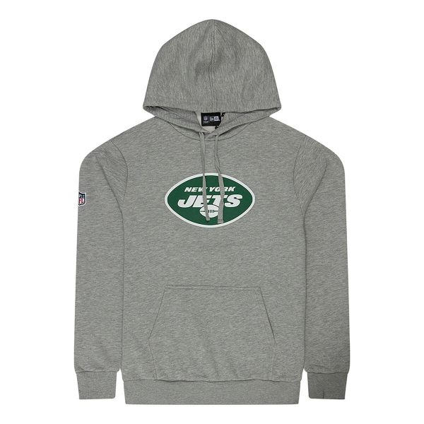 Bluza z kapturem New York Jets NFL. Szare bluzy z kapturem New Era, l, bez wzorów, z bawełny, z kapturem. Za 296.00 zł.