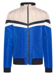 4funkyflavours Kurtka zimowa "Falling" w kolorze niebiesko-kremowym rozmiar: L. Niebieskie kurtki 4funkyflavours, na zimę, l, bez wzorów, bez kaptura. Za 84.21 zł.