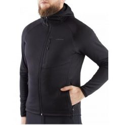 Bluza trekkingowa techniczna męska Viking Jukon Hoodie z kapturem na zamek. Czarne bluzy z kapturem Viking, m, bez wzorów, z kapturem. Za 355.00 zł.