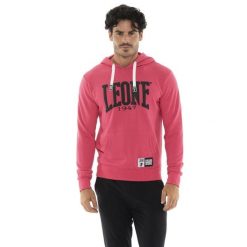 Bluza z bawełna z kaptur na co dzień na siłownię. Fioletowe bluzy LEONE 1947 APPAREL, bez wzorów, z bawełny, bez kaptura. W wyprzedaży za 124.24 zł.