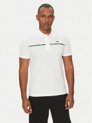 Lacoste Polo PH9863 Biały Regular Fit. Białe koszulki polo LACOSTE, m, bez wzorów, z bawełny, bez kołnierzyka, bez ramiączek. Za 379.99 zł.