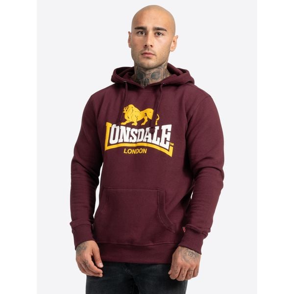 Bluza z kapturem Lonsdale Thurning. Czerwone bluzy Lonsdale, m, bez wzorów, z kapturem. Za 249.00 zł.