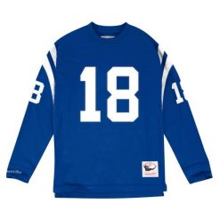 Bluza Indianapolis Colts Peyton Manning. Niebieskie bluzy Mitchell & Ness, m, bez wzorów, bez kaptura. Za 477.50 zł.