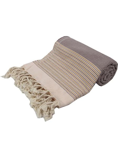 Samimi Chusta hammam w kolorze żółto-brązowym - 180 x 100 cm rozmiar: onesize. Brązowe szaliki Samimi, bez wzorów, z bawełny. Za 69.99 zł.