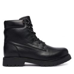Trapery Tommy Hilfiger. Czarne trapery Tommy Hilfiger, bez zapięcia. Za 799.99 zł.