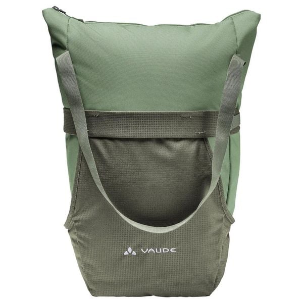 Torba rowerowa VAUDE TwinShopper. Zielone torby na ramię Vaude, bez wzorów, z materiału, na ramię, bez dodatków. Za 428.00 zł.