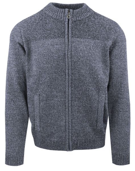 Sweter Męski - Lasota - Rozpinany (Kardigan) - Popielaty Melanż, Kieszenie. Szare swetry rozpinane M. Lasota, na jesień, l, bez wzorów, z bawełny, bez kołnierzyka, bez ramiączek. Za 269.00 zł.