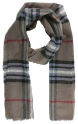 Przejściowy Szalik z Dziewiczą Wełną (Virgin Wool) - Fraas - Brązowa Kratka. Brązowe szaliki V. Fraas, bez wzorów, z materiału. Za 85.00 zł.