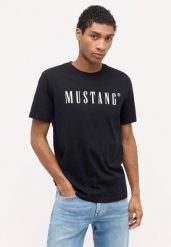 Męski T-Shirt Koszulka Mustang Style Austin Black 1014695 4142, 6XL. Czarne t-shirty Mustang, m, bez wzorów, z bawełny, bez kołnierzyka, bez ramiączek. Za 79.99 zł.