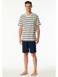 Schiesser Piżama w kolorze granatowo-kremowym rozmiar: 54. Brązowe piżamy Schiesser, bez wzorów, z bawełny, bez ramiączek. Za 130.99 zł.