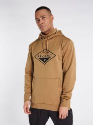 Bluza techniczna męska z kapturem Protest Prtissyk. Brązowe bluzy z kapturem Protest, m, bez wzorów, z elastanu, z kapturem. Za 249.99 zł.