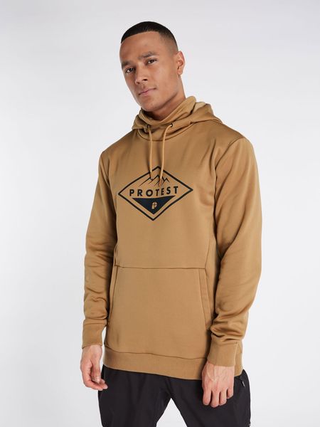 Bluza techniczna męska z kapturem Protest Prtissyk. Brązowe bluzy z kapturem Protest, m, bez wzorów, z elastanu, z kapturem. Za 249.99 zł.
