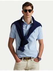 Polo Ralph Lauren Polo 710536856475 Granatowy Regular Fit. Niebieskie koszulki polo Polo Ralph Lauren, m, bez wzorów, z bawełny, bez kołnierzyka, bez ramiączek. Za 529.99 zł.