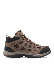 Columbia Trekkingi Redmond III Mid Waterproof BM0168 Brązowy. Brązowe botki sznurowane Columbia, bez wzorów, ze skóry, bez obcasa, bez zapięcia. Za 417.99 zł.