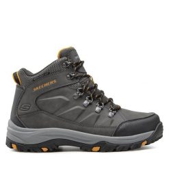 Trapery Skechers. Szare trapery Skechers, bez zapięcia. Za 349.99 zł.