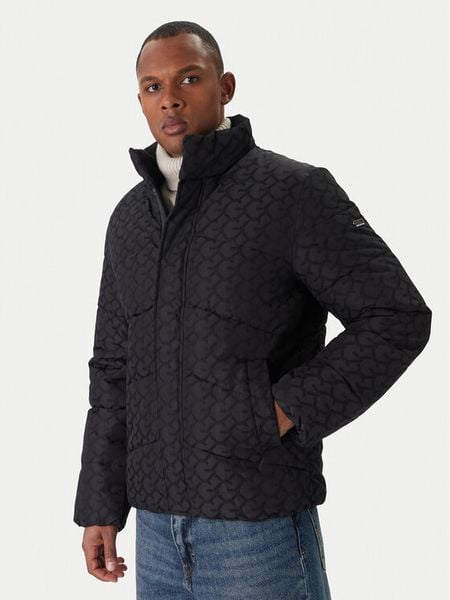 Guess Kurtka zimowa M5BL2M W2232 Czarny Regular Fit. Czarne kurtki Guess, na zimę, m, z aplikacjami, z syntetyku, bez kaptura. Za 549.99 zł.