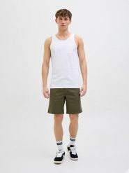 Jack & Jones Top "Jake" w kolorze białym rozmiar: S. Białe bezrękawniki Jack & Jones, s, bez wzorów, z bawełny, bez kołnierzyka, bez ramiączek. Za 28.58 zł.