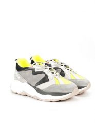 MSGM Sneakersy | 2740MS2086 | Mężczyzna | Szary. Szare buty sportowe casual MSGM, z aplikacjami, ze skóry, z okrągłym noskiem, bez zapięcia. W wyprzedaży za 1,099.00 zł.