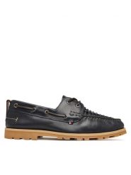 Tommy Hilfiger Półbuty Hilfiger Braided Lth Boat Shoe FM0FM05892 Granatowy. Niebieskie eleganckie półbuty Tommy Hilfiger, bez wzorów, ze skóry, bez obcasa, bez zapięcia. Za 569.99 zł.