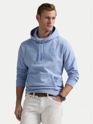 Polo Ralph Lauren Bluza 710936510008 Błękitny Relaxed Fit. Niebieskie bluzy Polo Ralph Lauren, m, bez wzorów, z bawełny, bez kaptura. Za 839.99 zł.