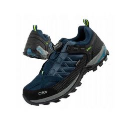 Buty sportowe męskie trekkingowe CMP Rigel wodoodporne FITGO. Czarne buty trekkingowe CMP, bez wzorów, ze skóry, bez zapięcia, trekkingowe. Za 389.00 zł.