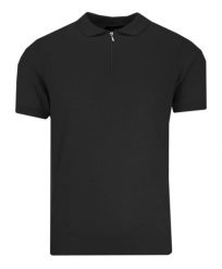 Koszulka POLO Czarna Dzianinowa, Casualowa, Męska, Krótki Rękaw. Czarne bluzki z długim rękawem MCL, l, bez wzorów, z dzianiny, bez kołnierzyka, bez ramiączek. Za 145.00 zł.