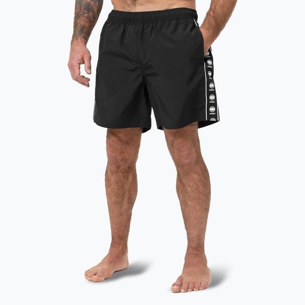 Szorty kąpielowe męskie Pitbull Blackmore. Czarne krótkie spodenki sportowe PITBULL, m, bez wzorów, z materiału. Za 84.99 zł.