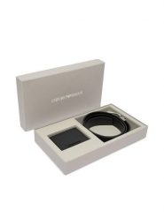 Emporio Armani Pasek EM002772 AF13396 UC001 Czarny. Czarne paski Emporio Armani, bez wzorów, ze skóry. Za 989.99 zł.