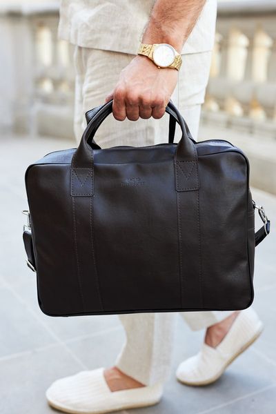 Torba męska skóra ekologiczna na dokumenty A4 laptopa brązowa Beltimore M02. Brązowe torby na laptopa . Za 199.99 zł.