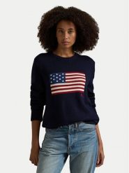 Polo Ralph Lauren Sweter 710718281006 Granatowy Regular Fit. Niebieskie swetry rozpinane Polo Ralph Lauren, m, bez wzorów, z bawełny, bez kołnierzyka, bez ramiączek. Za 2,159.00 zł.