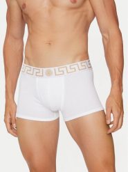 Versace Bokserki AU10026 1A10011 Biały. Białe bokserki VERSACE, l, bez wzorów, z bawełny. Za 159.99 zł.