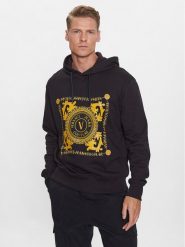 Versace Jeans Couture Bluza 75GAIF07 Czarny Regular Fit. Czarne bluzy Versace Jeans Couture, m, bez wzorów, z bawełny, bez kaptura. Za 1,749.00 zł.