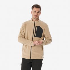Polar turystyczny męski Quechua MH500 zamek. Brązowe bluzy z polaru QUECHUA, l, bez wzorów, z elastanu, bez kaptura. Za 119.99 zł.